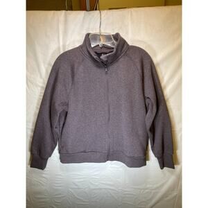 Mondetta Women's Cozy Full Zip Jacket Soft Plush Fleece Berry Flint Medium